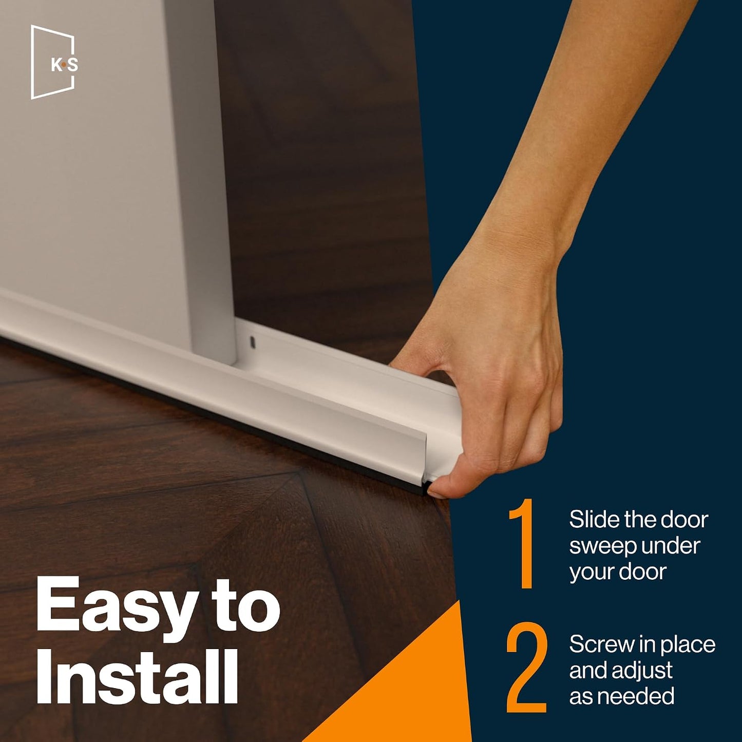 Adjustable Double Bubble Door Sweep & Draft Stopper | Under Door Seal for Exterior Doors 1 3/4" x 35.75" (White 36 inch nominally sized)