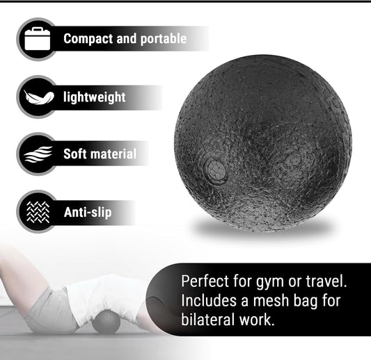 EPP Foam Massage Ball Deep Tissue Myofascial Release for Yoga Fitness | Firm High Density EPP, Trigger Point Therapy, Muscle Soreness Recovery, Portable Single Ball, Durable for Athletes