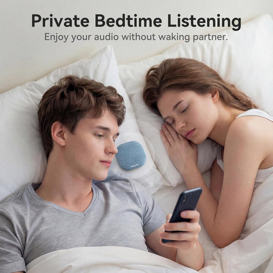 Kinglucky Upgrade F50 Under Pillow Speaker for Sleeping, Blue | Bluetooth 6.0, Built-in Sleep Sounds, TF/microSD Offline, Auto-Off Timer, Up to 10 Hours
