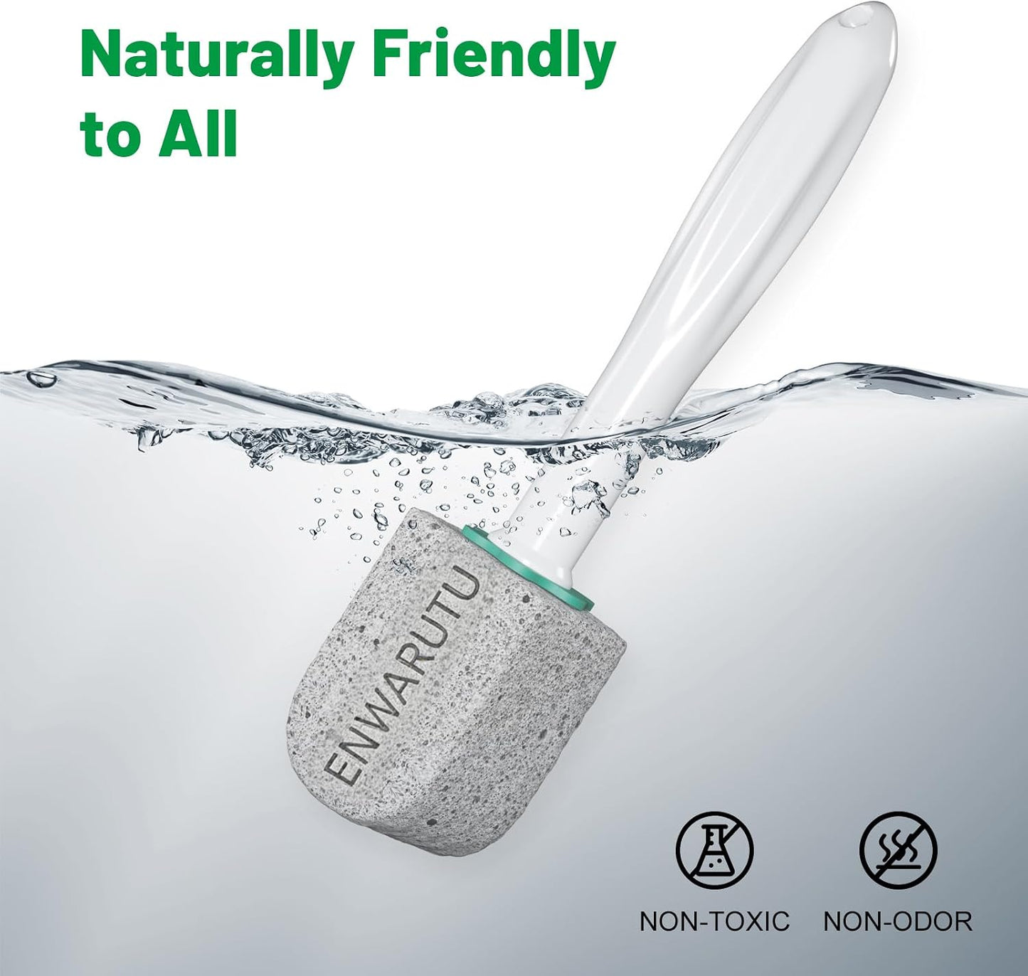 Pumice Stone Toilet Bowl Cleaner for Toilet Bath Kitchen Household Cleaning,11.8Inch Bathroom Cleaner Brush Toilet Wand+ Pumice Stones (7 Pack)