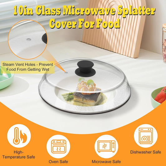 10in Glass Microwave Cover for Food,Glass Microwave Cover,Food Grade