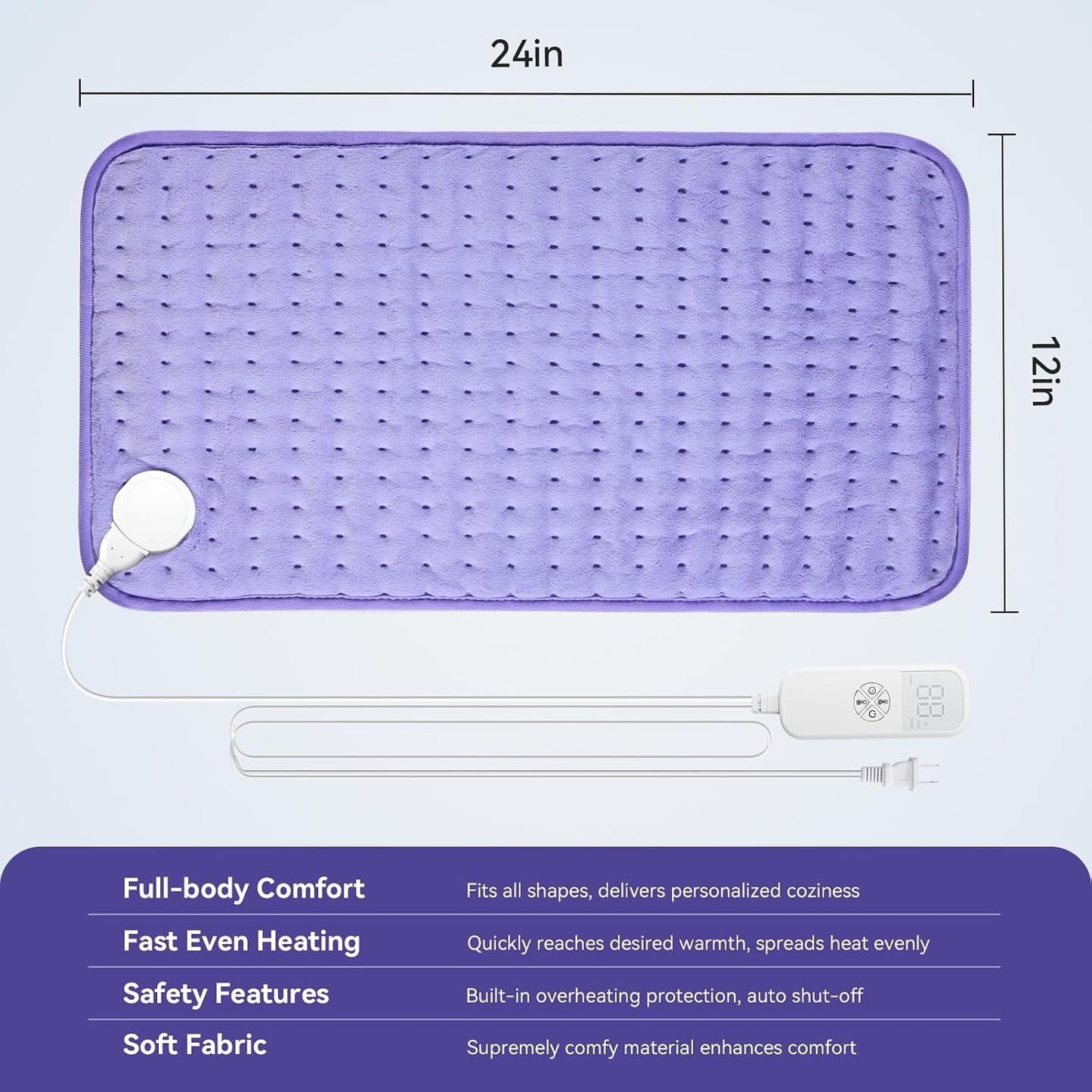 Heating Pad for Back, Neck & Shoulders Pain Relief