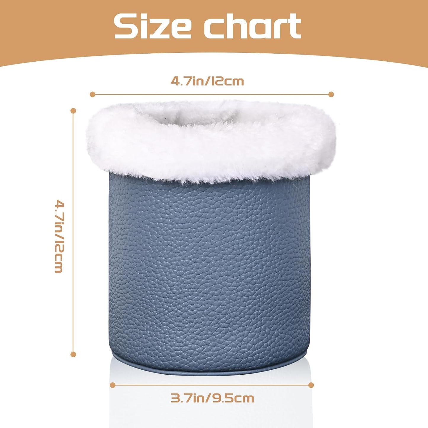 Plush Lined Glasses Holder,Protective Leather Eyeglass Case,Anti-Scratch Eyeglass Holder Stand for Nightstand,Office Desk,Ocean Blue