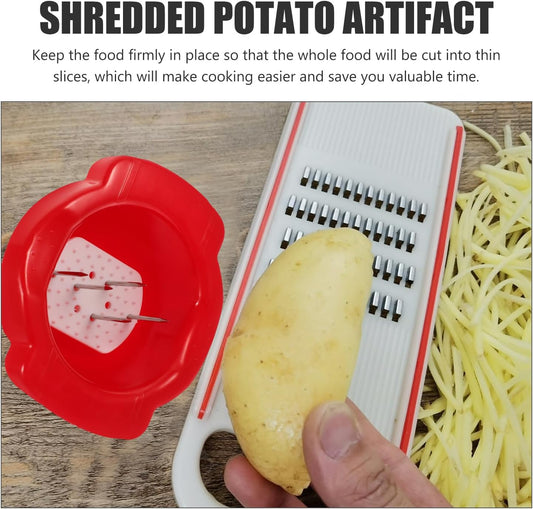 Garneck Vegetable Hand Guard Food Safety Holder for Mandoline Slicer Finger Protector for Cutting Onions Potatoes Fruits and Vegetables Reusable Kitchen Grater Holder 4.40 X 4.13 X 2.16 in
