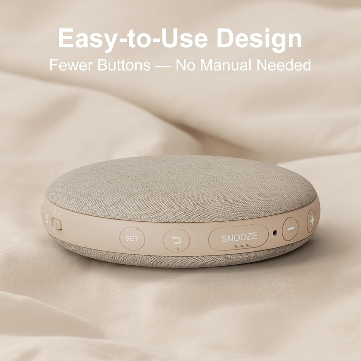 REACHER Travel Vibrating Alarm Clock for Heavy Sleepers, Dual Alarm