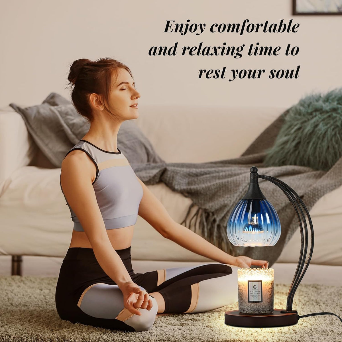 Candle Warmer Lamp with Timer and Dimmer - Electric Melter for Scented Jar Candles - Housewarming, New Home Decor