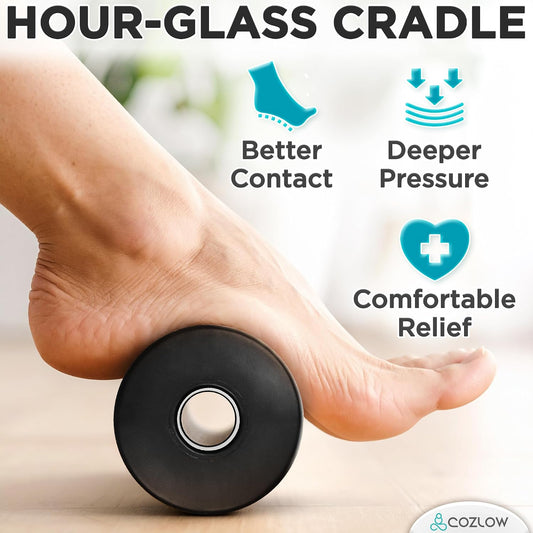 COZLOW - Foot Massager for Plantar Fasciitis Relief - Wooden Massage Roller with Arch Shape Design - Foot Pain Relief, Neuropathy, Heel Spur Pain, Stress Relief, and Relaxation - Muscle Therapy Tool