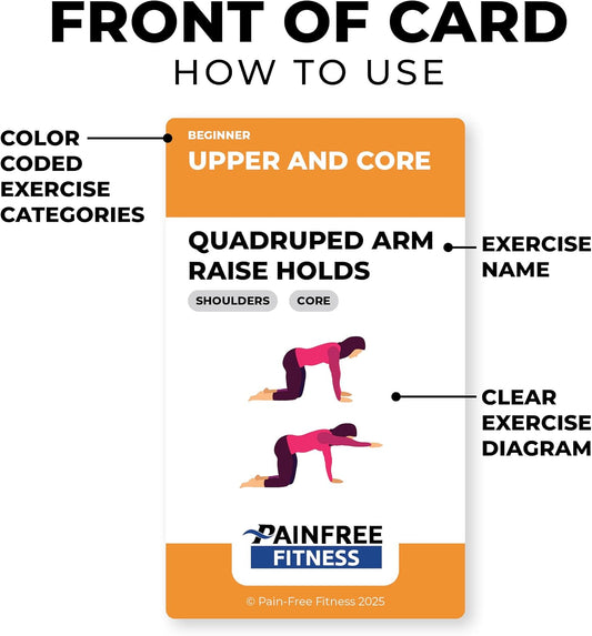 30 Exercise Cards Balance & Stability 3X5'', Beginner to Intermediate