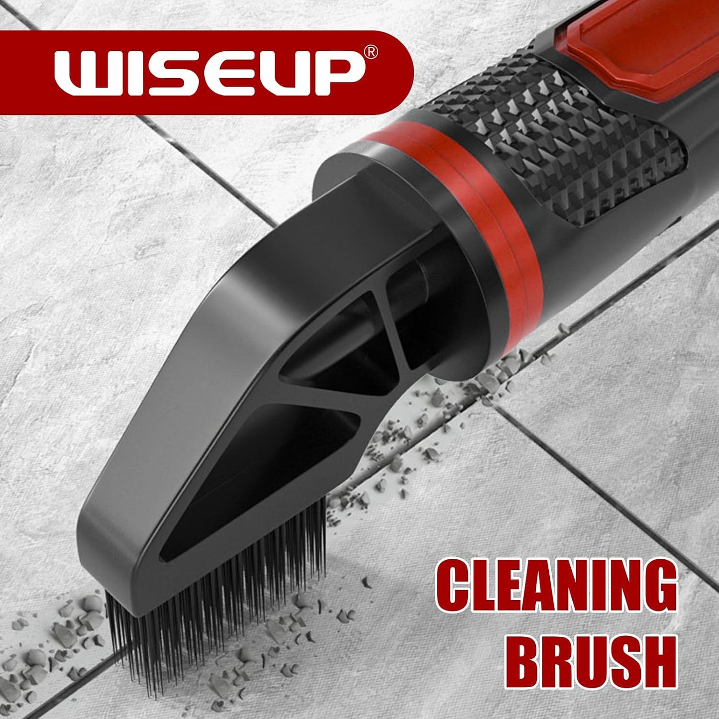 WISEUP Caulking Tool,6 in 1 Caulk Remover Tool with Grout Scraper,Brush | Caulking Tool Kit for Kitchen,Bathroom,Window,Door