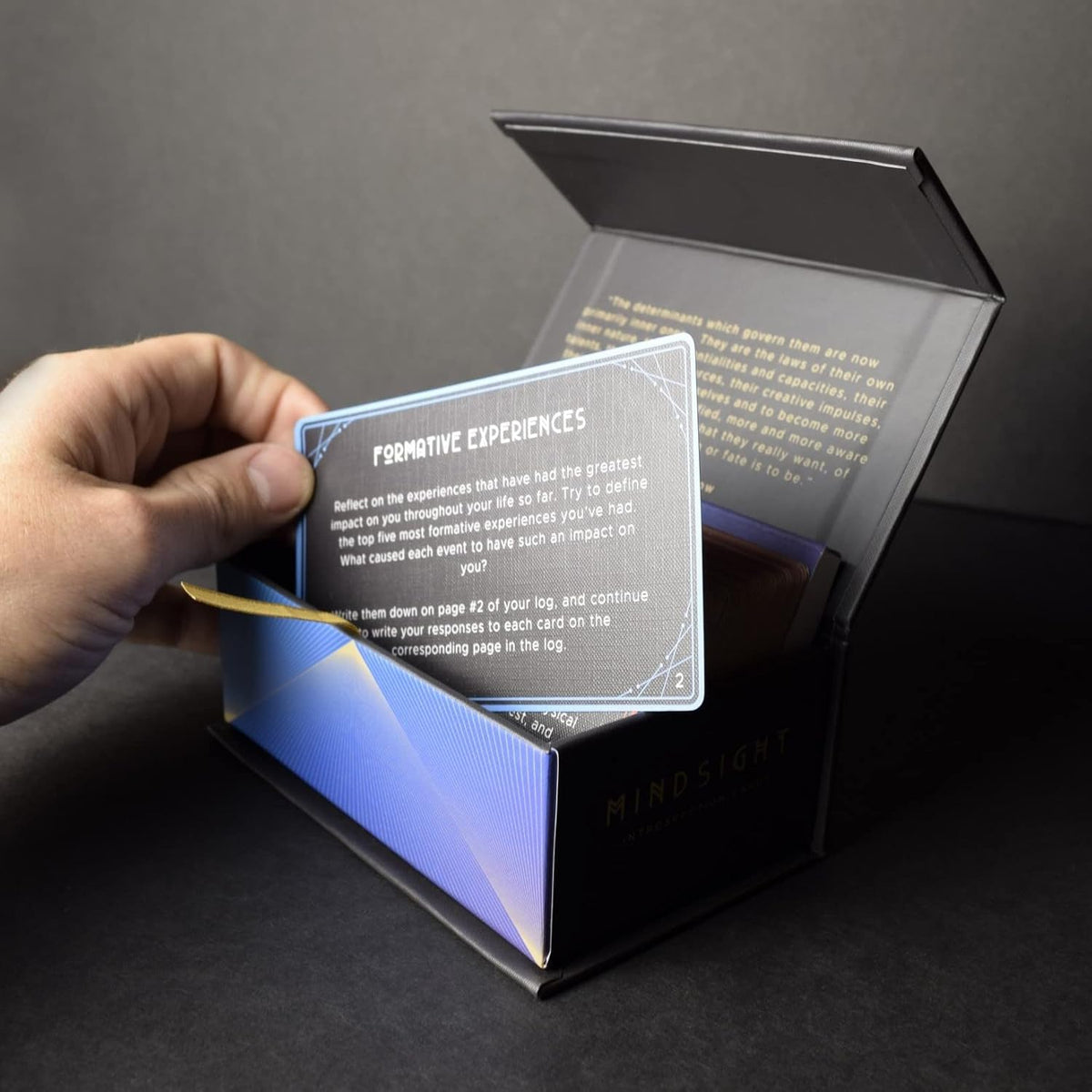 Mindsight: Introspection Cards - 81 Exercises for Self-Awareness, Philosophical Conversation, and Life Affirmation, Daily Positive Affirmations, Guided Mindfulness Journal with Prompts for Men & Women