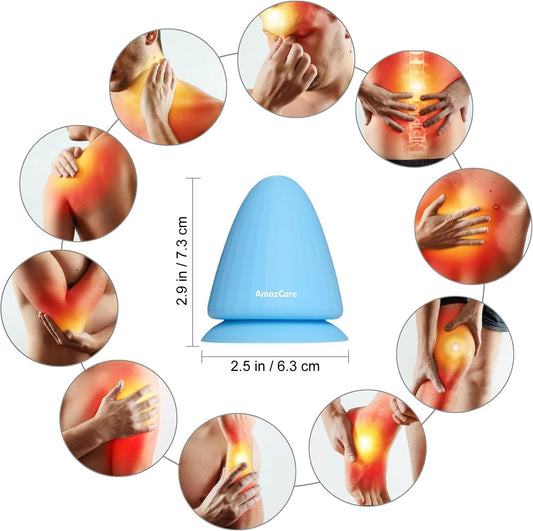 Trigger Point Massage Tool Manual Massage Ball with Suction Cup | Silicone Massage Ball For Muscle Knots Deep Tissue Myofascial Release Hip Flexor Iliacus Psoas Neck Shoulder Back Thigh Foot
