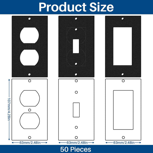 Tondiamo 15 Pcs Outlet Insulation and Draft Sealers Foam Insulation Pads Electrical Outlet Light Switch Covers Wall Gasket (White)