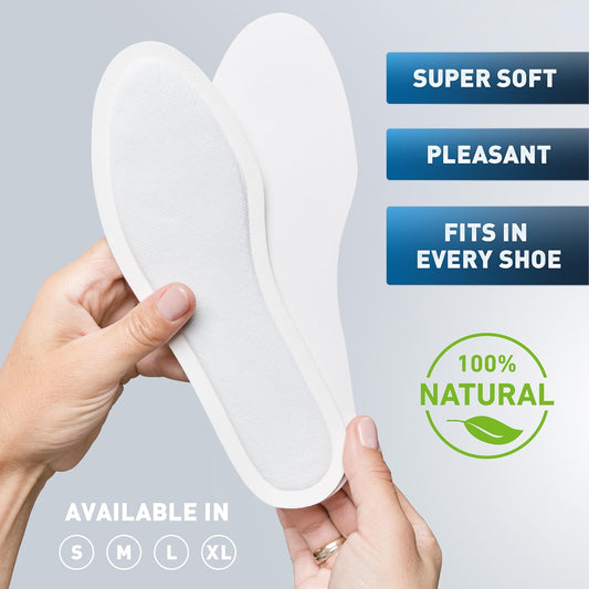 THE HEAT COMPANY Insole Foot Warmers - 6, 12 or 32 Pairs – S, M, L, XL – 9h of Warmth - Air Activated Feet Warmers - Purely Natural - Toe Warmers for Feet - Insole Foot Warmers for Women & Men