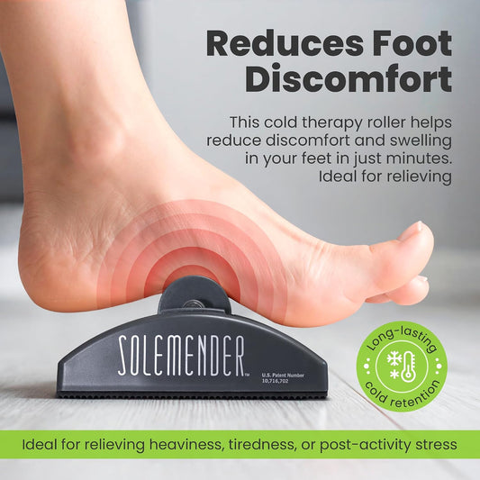 Wooden Foot Roller - Soothe & Massage Sore Feet (Jade Stone) | Boosts Circulation & Relaxes Tired Muscles, Deep-Tissue Massage At Home, Under the Desk Foot Pain Relief