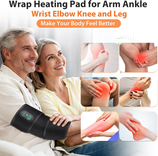 Cordless Arm Heating Pad Wrap with Red Light, FSA Eligible HSA Approved 5000mAh Elbow Heating Pad Wrap, Fast Heating, Heated Elbow Arm Sleeve with 3 Heat & Timing Settings