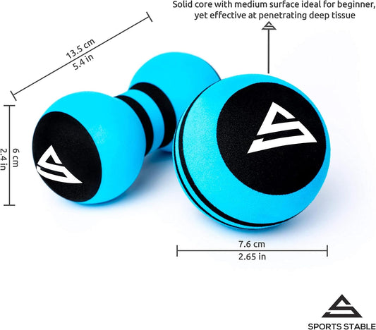 Massage Balls for Deep Tissue Myofascial Release & Trigger Point Therapy – High Density Foam, Set of 2 – Back, Neck, Shoulder & Foot Muscle Tension Relief for Athletes & Fitness Recovery