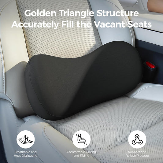 BABUR Lumbar Support Pillow for Car, Coccyx Pain Relief Cushion | Tightly Around the Coccyx, Ergonomics Memory Foam, Skin-Friendly Fabric, Fit Car Drive, Office Chair, Rest Seat, Wheelchair