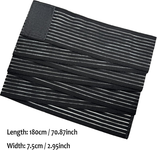 Cold Pack Strap, Elastic Belt to Wrap Cold Pack, Ice Pack Extender Strap, Add Length to Most Ice Pack, Multifunctional (Black)