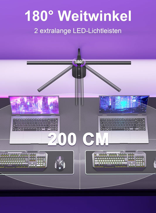 LED Wall Mounted Reading Light for Bed, 2 Heads Ultra Long Book Lights with USB Output, Wall Reading Lamps with Bright 5 Dimmable Touch Control,4 Hour Auto Off in 360°Gooseneck Headboard Bed Light