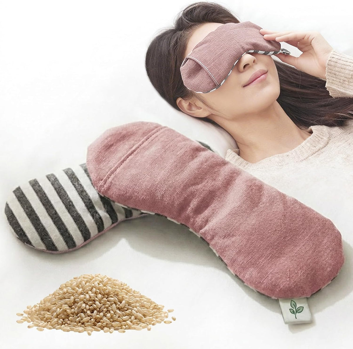 Seoul Heated Rice Eye Mask for Stye & Dry Eyes, Microwavable Compress