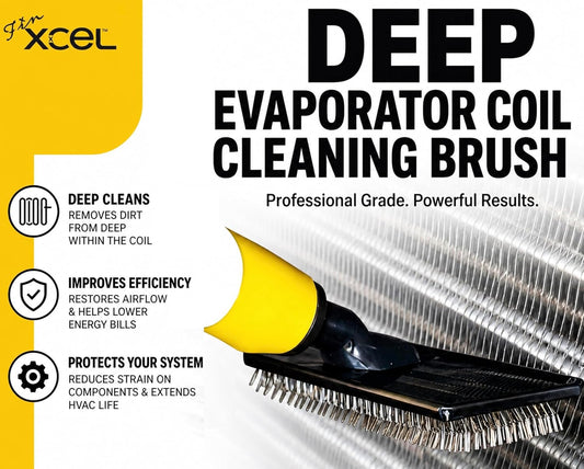 HVAC Coil Cleaner Brush for AC Evaporator & Condenser Coil Cleaning | Professional-Level Deep Cleaning, Fin-Safe Design & Extendable Reach