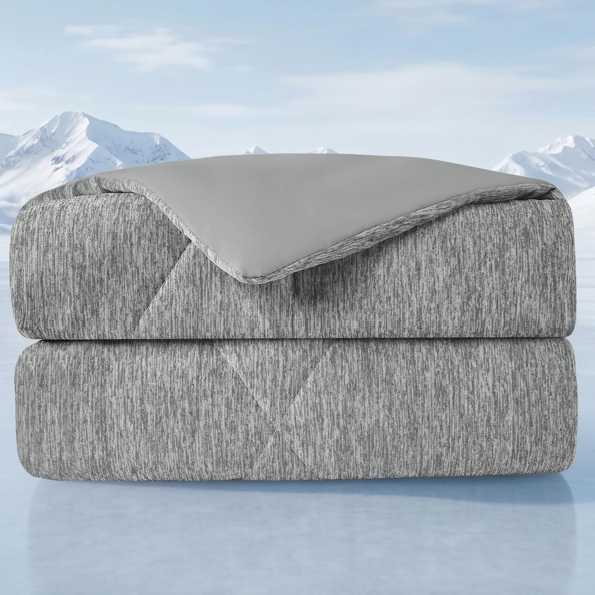 VK VK·LIVING Cooling Comforter King Size, Summer Cooling Blanket for Hot Sleepers and Night Sweats, Double-Sided Q-Max 0.45 Lightweight Breathable Soft Cooling Quilt for Bed Couch, 90"x108", Dark Gray