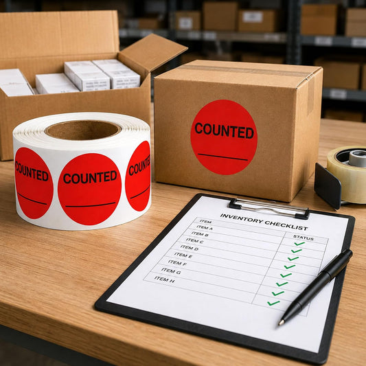 Counted Stickers Counted Inventory Control Label Counted Shipping Labels