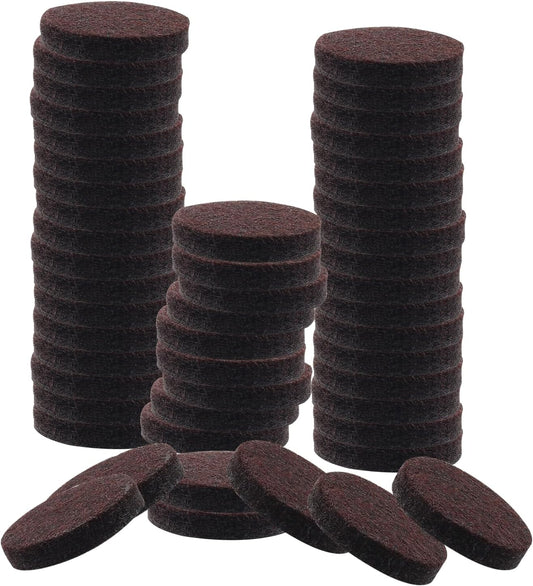 48 Pcs 1-1/2"/38mm Felt Furniture Pads Brown Round | Self Adhesive, 5mm Thick, Anti Scratch Floor Protectors, For Furniture Feet Chair Legs