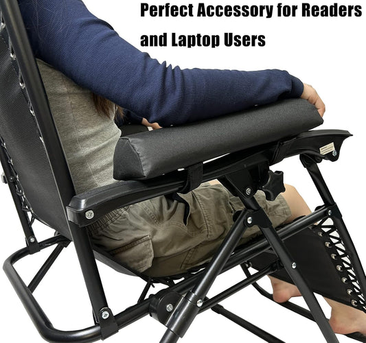 Arm Rest Pads for Zero Gravity Chair, Zero Gravity Chair Cushion with Long Adhesive Strips, Comfort Folding Antigravity Recliners Lawn Camping Patio Lounge Office Chairs Armrest Padding In Pair