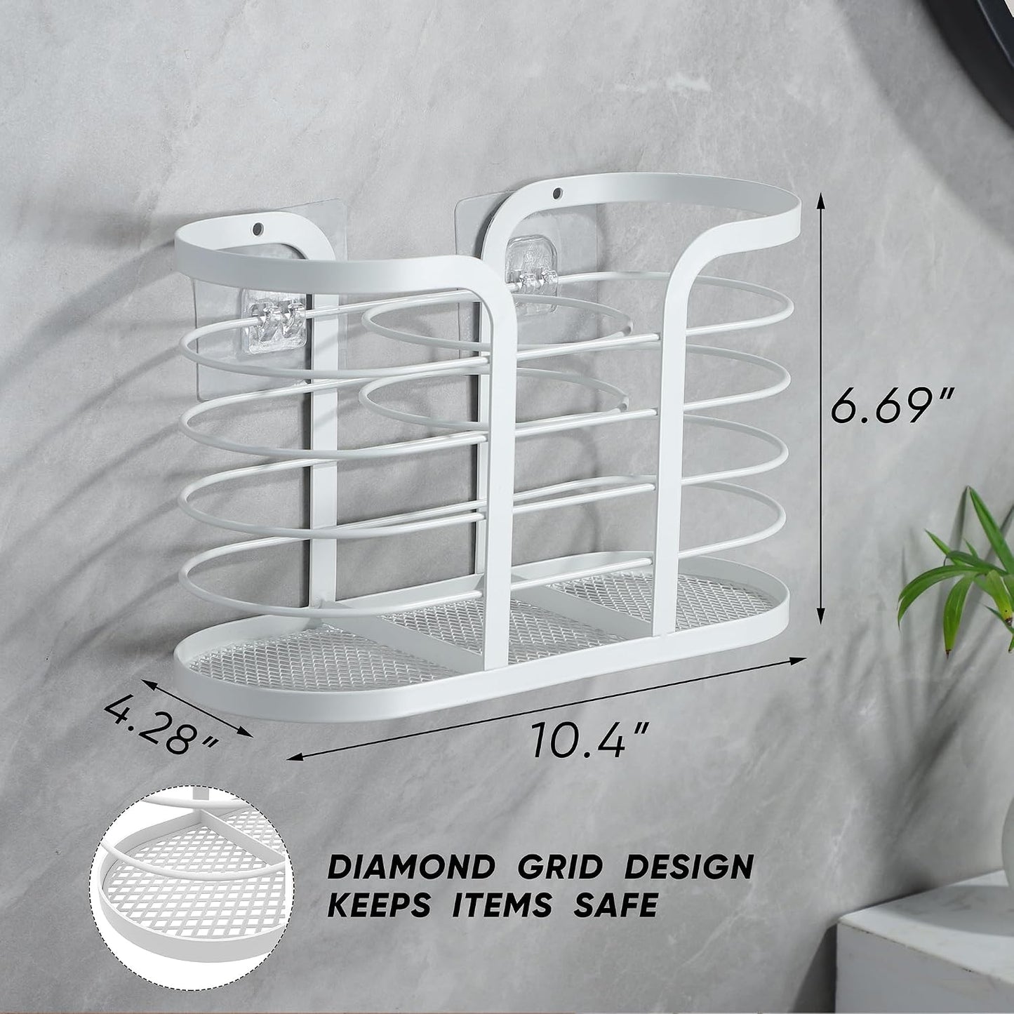 YIGII Hair Tool Organizer, Cabinet Door Storage Basket, Bathroom, Black | Storage for Hair Dryers, Flat Irons and Curling Tools, Space-Saving Cabinet Design for Bathroom Styling Tools