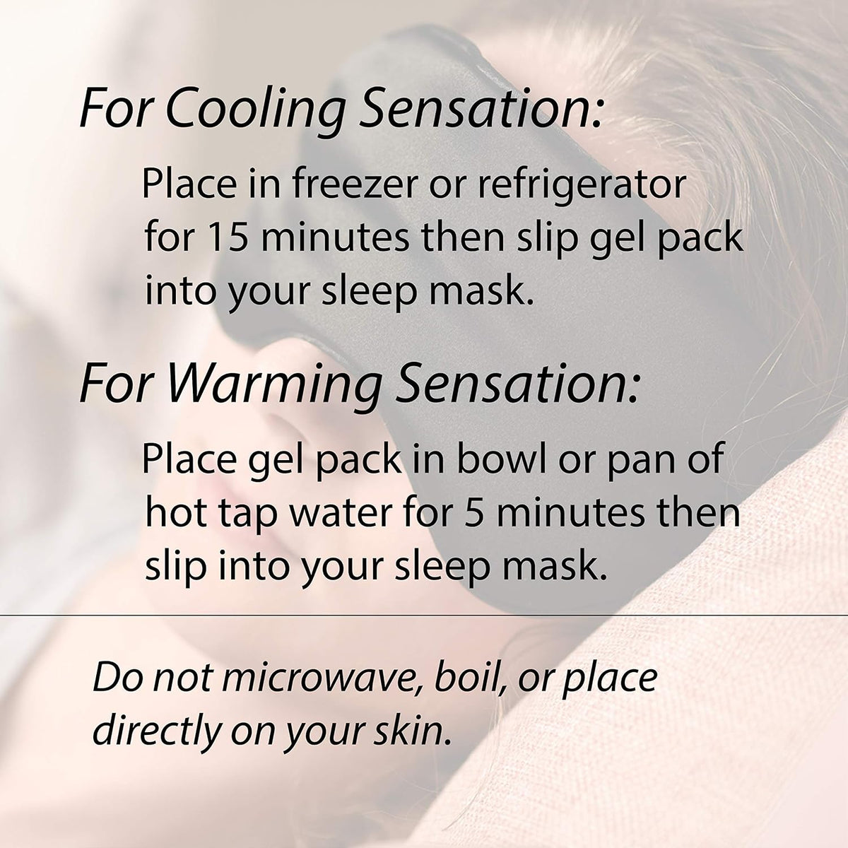 2 Pack Warming or Cooling Insert for Sleep Masks, Eye Mask, Silicone Gel Pack (Red)