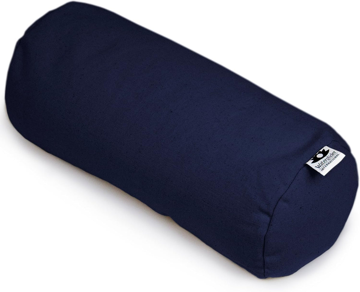 Buckwheat Neck Bolster, Husk Cervical Sleep Roll, Great for use as Body Pillow or in Your Yoga Practice (Burgundy)