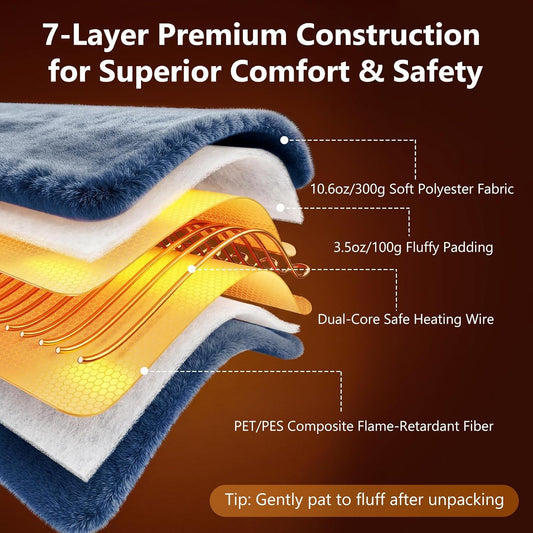 Heating Pads for Neck and Shoulders and Back, Neck Heating Pad with 6 Heat Options 4 Auto-Off Timer, Gifts for Mom Women Christmas Birthday