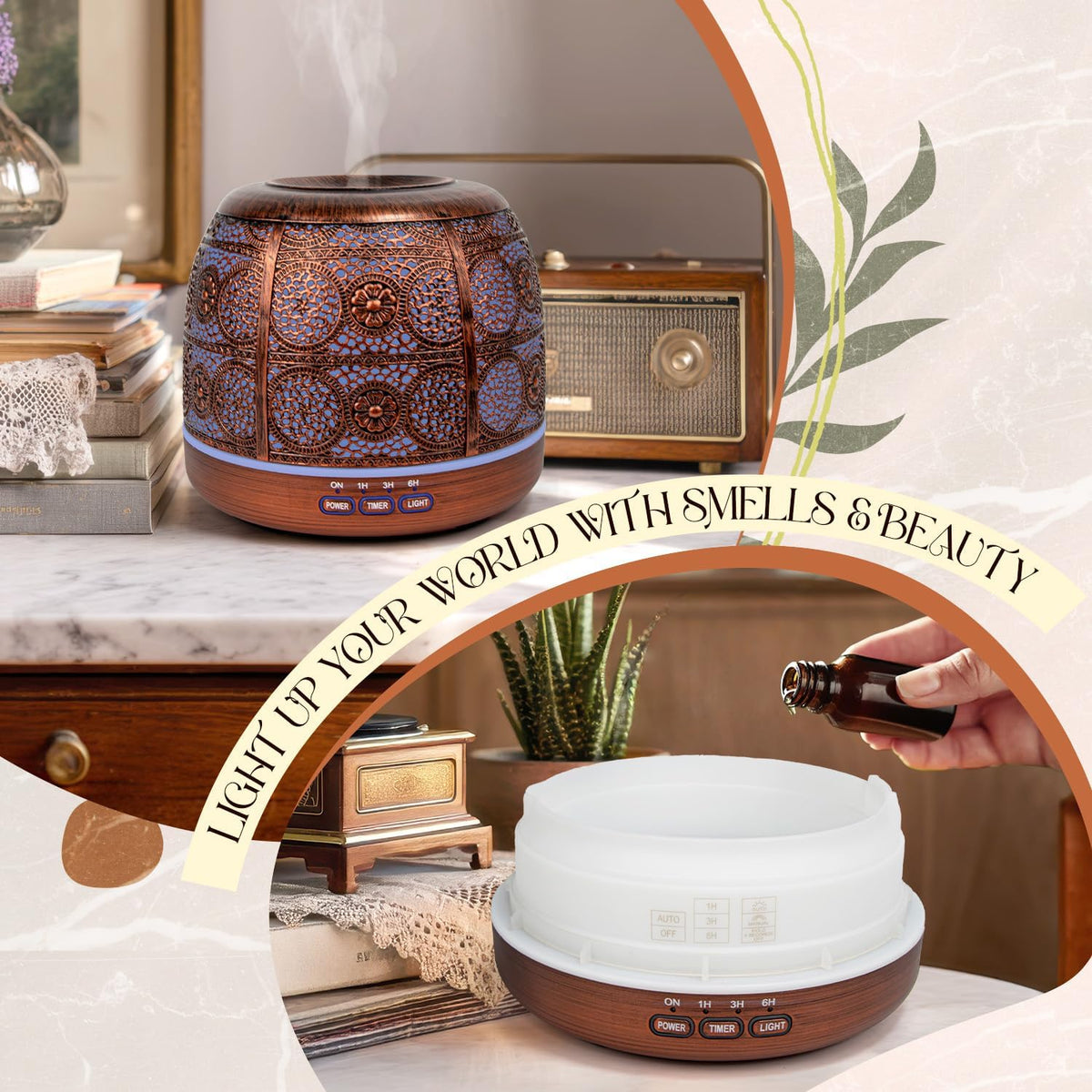 ARVIDSSON Essential Oil Diffuser for Home, 500ml Aromatherapy Diffuser
