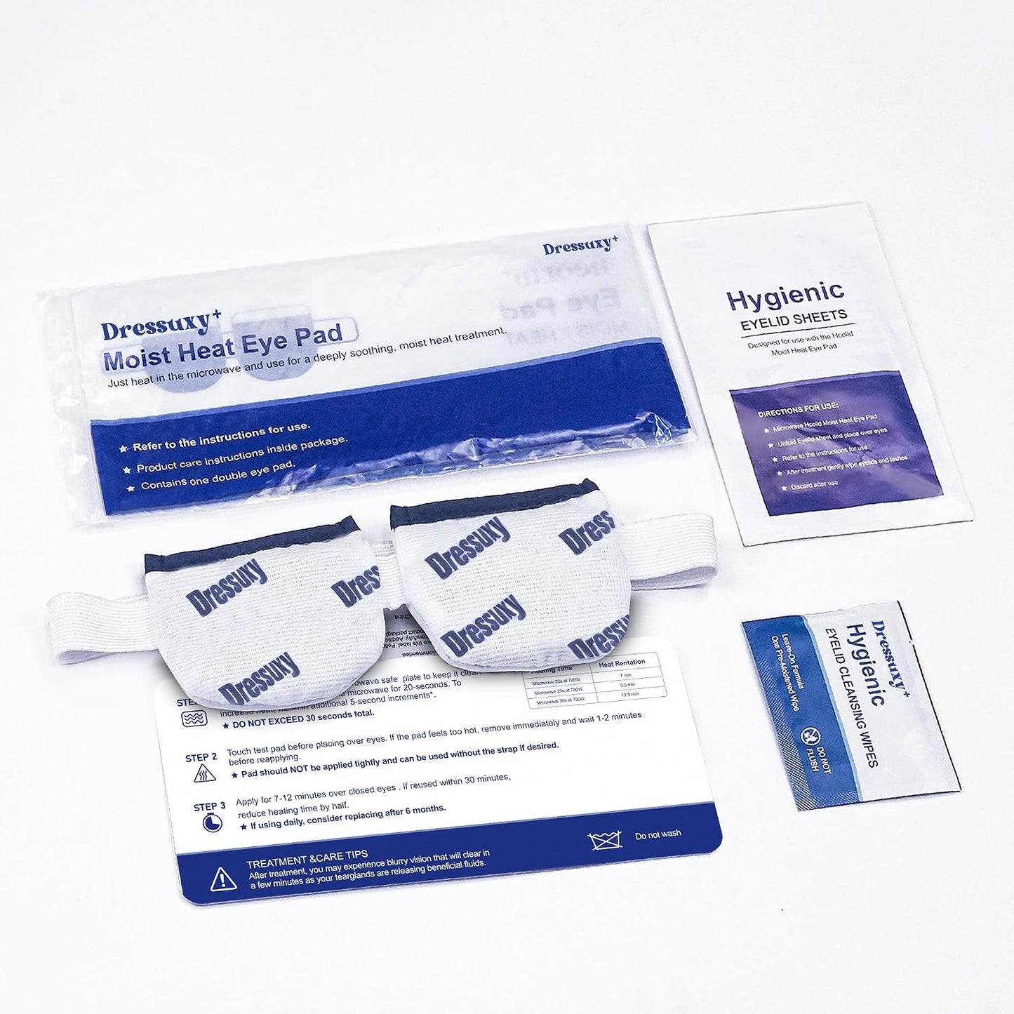 Heated Eye Mask & Microwavable Eye Compress | Gentle Steam Heat for Eye Comfort 1pc White