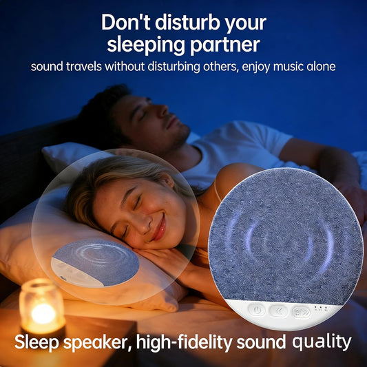 2026 New Bluetooth Pillow Speaker for Sleeping, Ultra-Thin 1.1cm Under Pillow Speaker with White Noise Timer & Bluetooth 5.4, Wireless Sleep Aid with Stereo Bass, Comfortable for Adult Side Sleepers