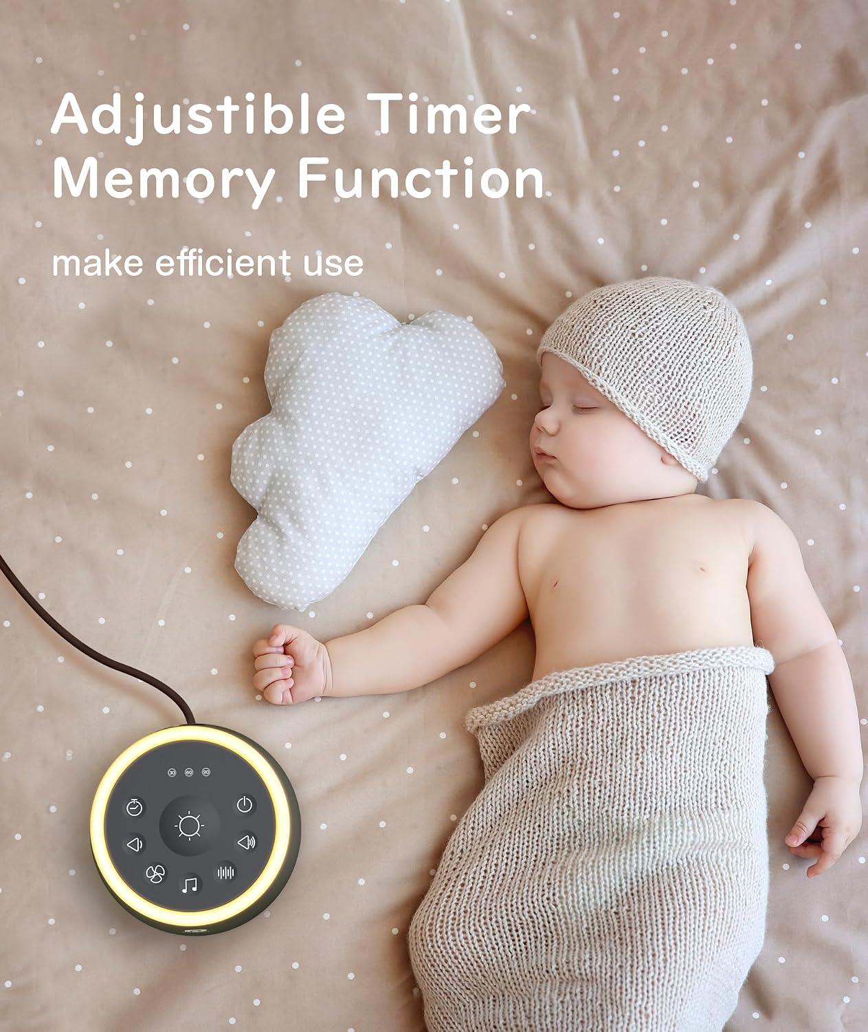 Dreamegg D1 Nova Sound Machine Alarm Clock, White Noise for Sleep, Black | 25 Sounds, 7 Gentle Alarms, Dimmable Clock, 10-480 Min Timer, White Noise Machine Alarm Clock for Heavy Sleepers, Adults