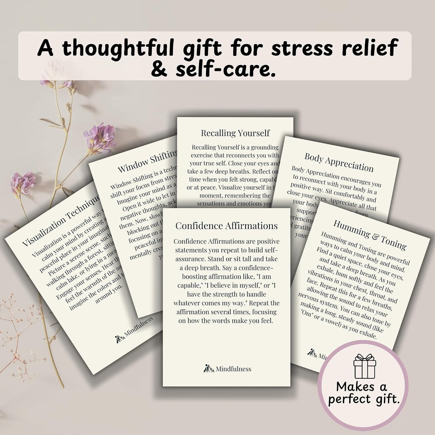 Somatic Therapy Cards: 50 exercises for nervous system regulation | Reset Nervous System, Relieve Anxiety, Soothe Stress, Mindfulness & Breathwork, Daily Movement