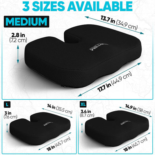 FORTEM Seat Cushion, Office Chair Cushion for Tailbone Sciatica Pain Relief