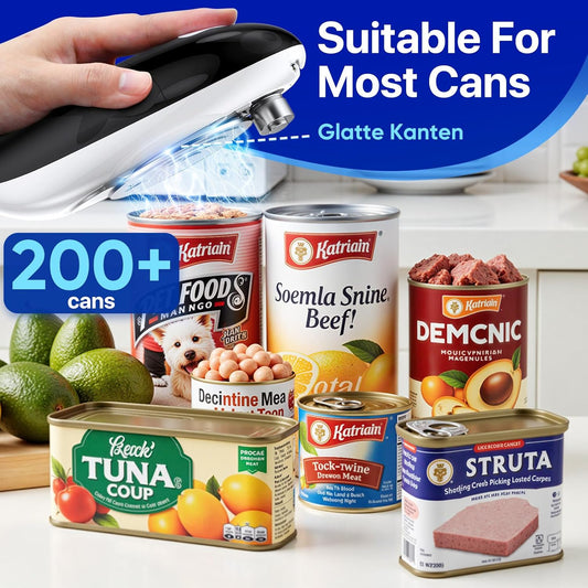 Electric Can Opener, Automatic Can Opener, Suitable for Any Size Cans | Battery Powered, Hands Free, Smooth Edge, Can Opener for Seniors is an Ideal Kitchen Gadget for Women and Left Handed People