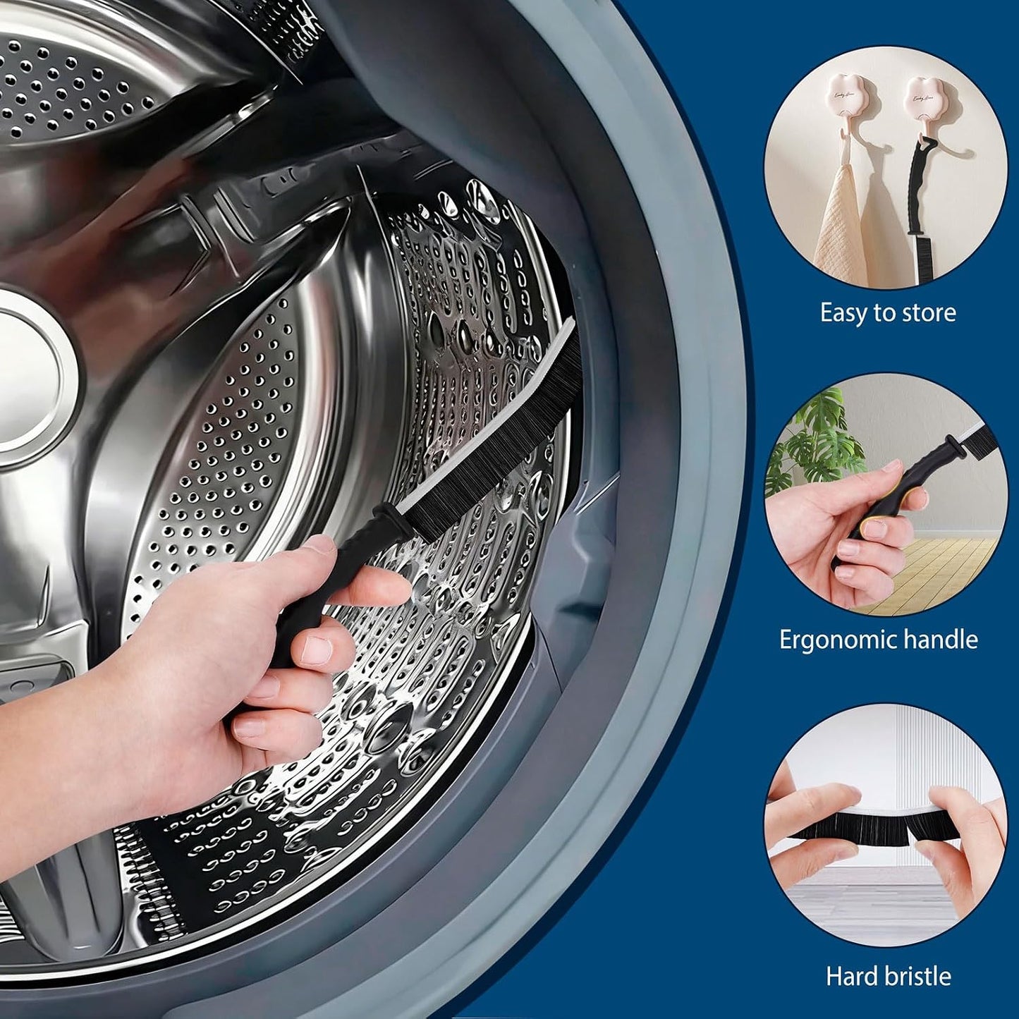 Universal Dryer Vent Cleaning Kit with Vacuum Hose Attachments - Lint Remover Lint Removal Tool Set for Clothes Dryer, Shop Vac Accessories, Lint Trap Cleaner & Home Maintenance Tools