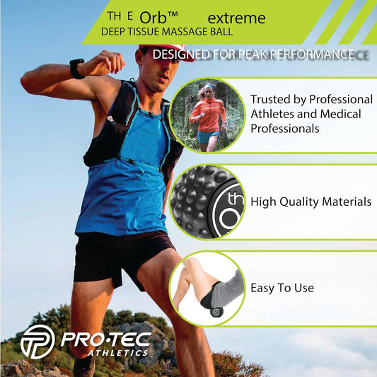 Pro-Tec Athletics Orb Massage Balls, Vary in Size and Color, Deep Tissue Massage, Muscle Relief, Promotes Flexibility, Hamstring, Quadriceps, Calf, Multi-Directional Massage Ball, Working Out