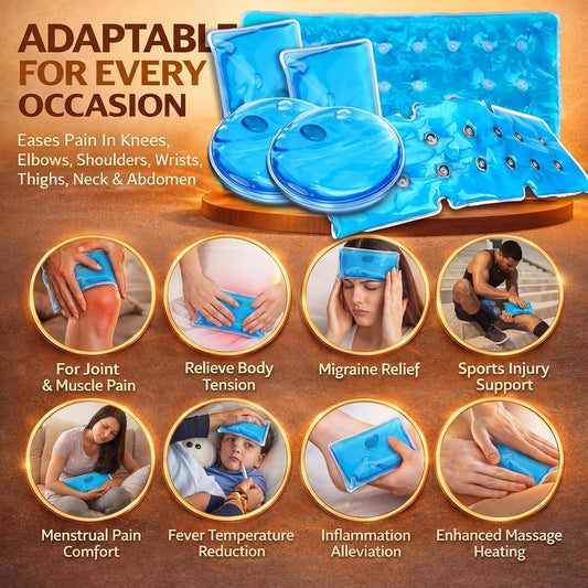 TrelaCo 6 Pcs Reusable Heat Packs Back/Shoulder/Neck/Palm Hot and Cold Gel Packs Set Instant Hot Pads for Muscle Aches, Pain Relief, Click Heat Outdoor Fall & Winter Activities