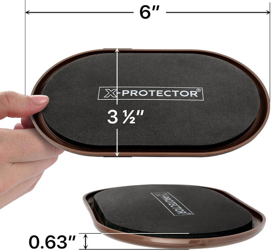 X-Protector Furniture Sliders for Carpet & Furniture Lifter Tool Set | 4 PCS 3 1/2" Sliders for Furniture with Foldable Furniture Jack. Move Your Furniture Easily with Furniture Movers for Carpets