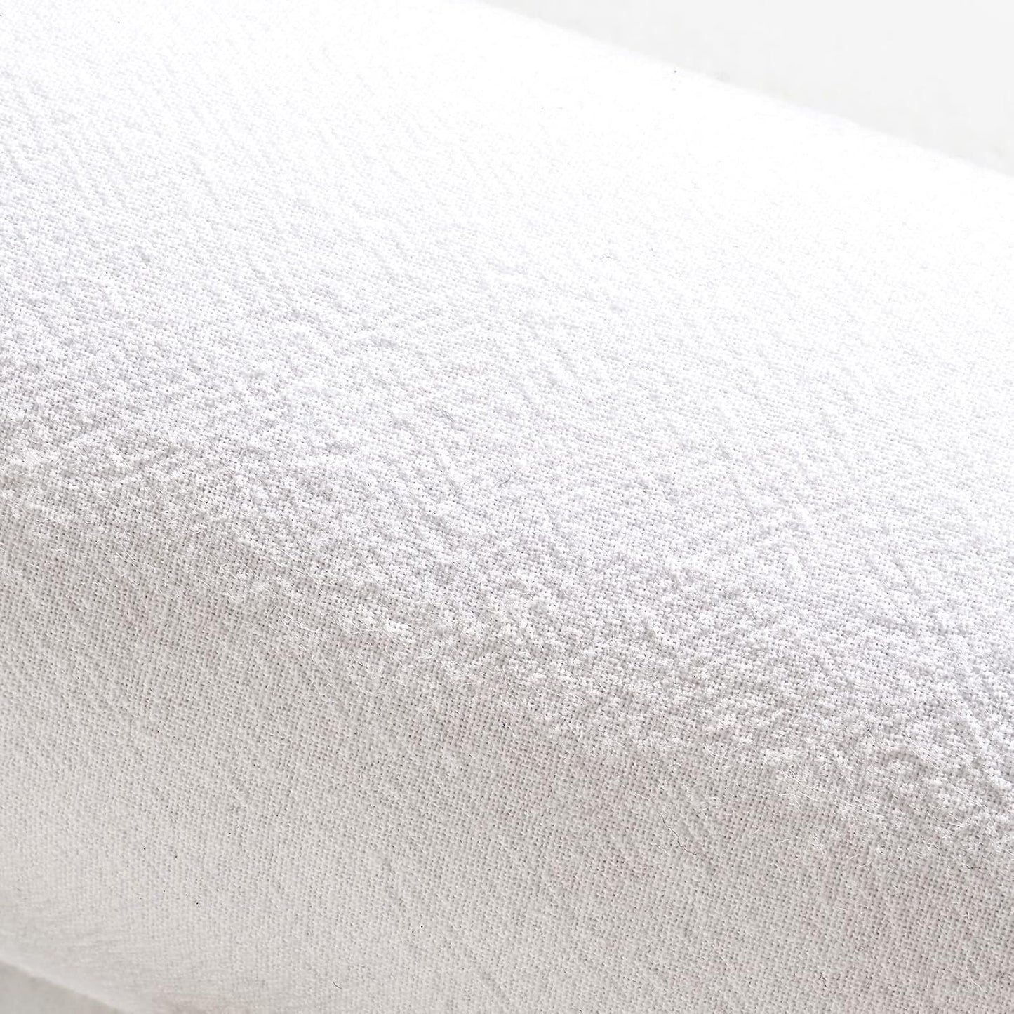 Buckwheat Pillow for Neck Pain, Organic Buckwheat Hull Neck Roll, Adjustable Cervical Support Bolster for Sleeping, 100% Cotton Cover, Breathable & Cooling (Standard Size, White)