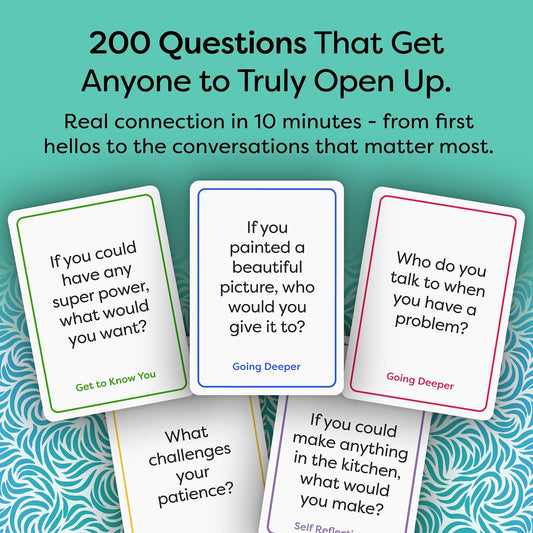 200 Therapy Conversation Cards for Kids, Teens & Adults, Supports Ages 5+