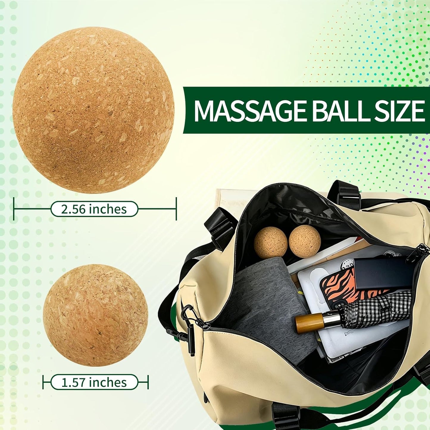 Trigger Point Ball-Cork Massage Ball for Fascia and Myofascial Release | Cork massage ball for fascia release, feet and full-body self-massage