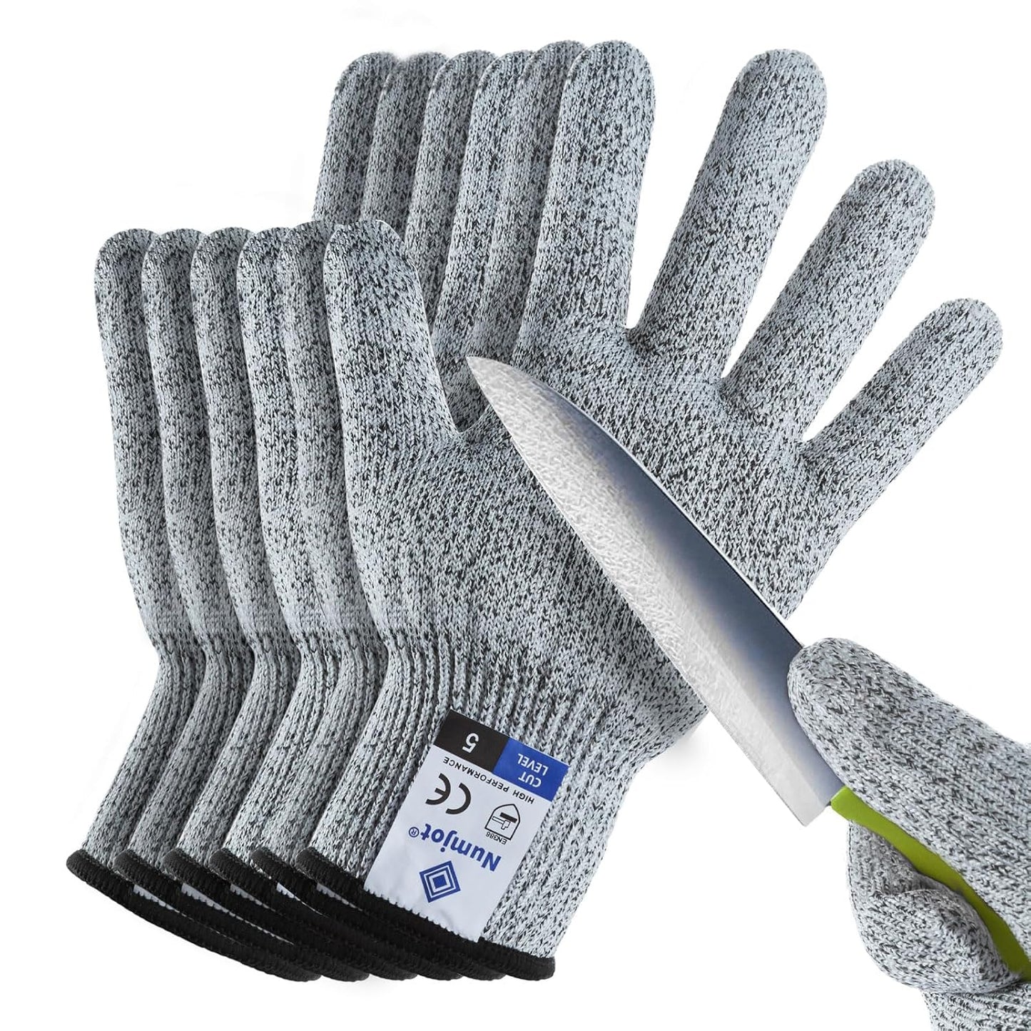 Cutting Gloves, Food Grade Level 5 Protection, Safety Kitchen Cut Gloves for Oyster Shucking, Fish Fillet Processing, Mandolin Slicing, Meat Cutting and Wood Carving. (Violet-Medium 2 Pairs)