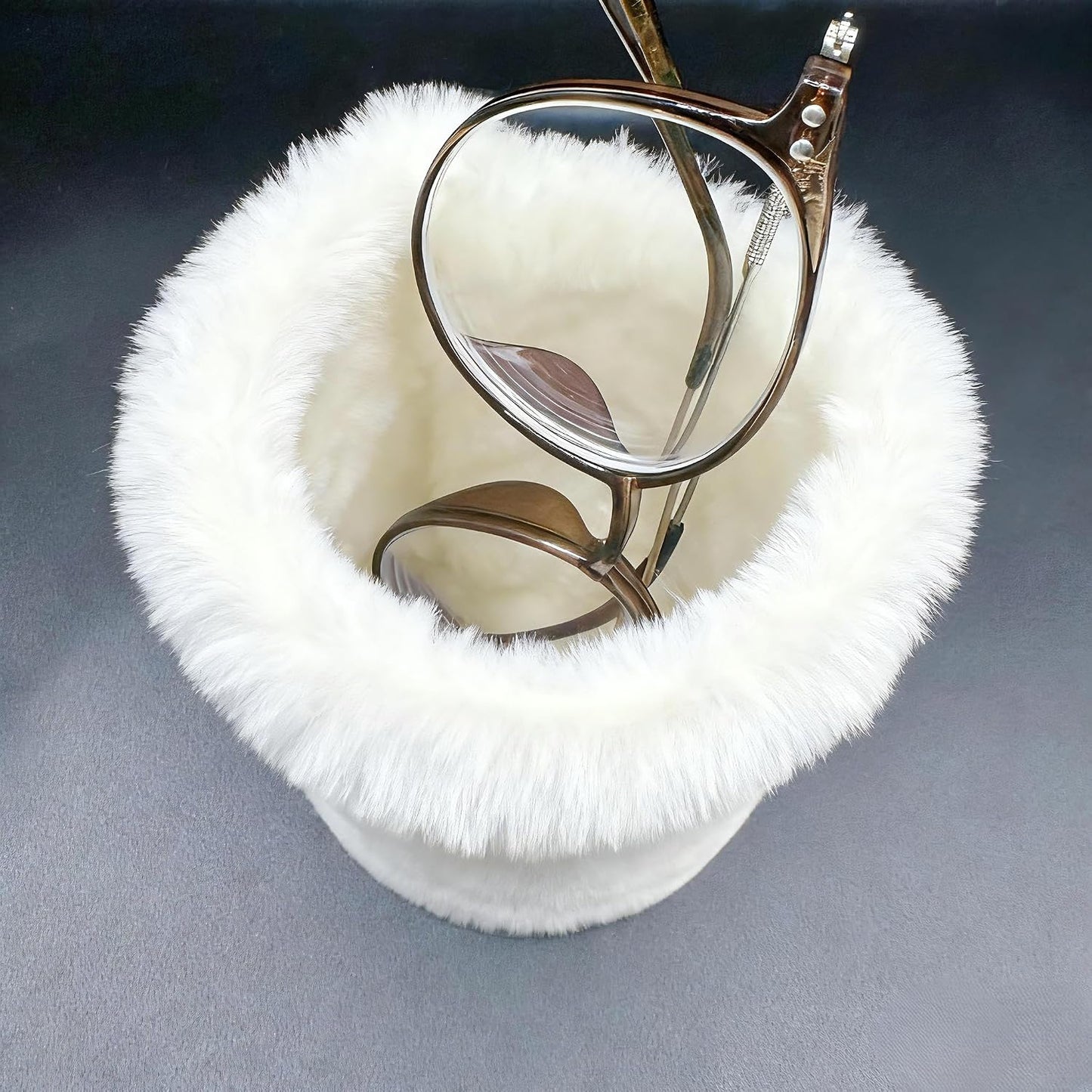 Glasses Case Eyeglass Holder Night Stand Plush Lined Holder,Cute Eyeglass Case Eye Glass Stand Case,Storage Organizer