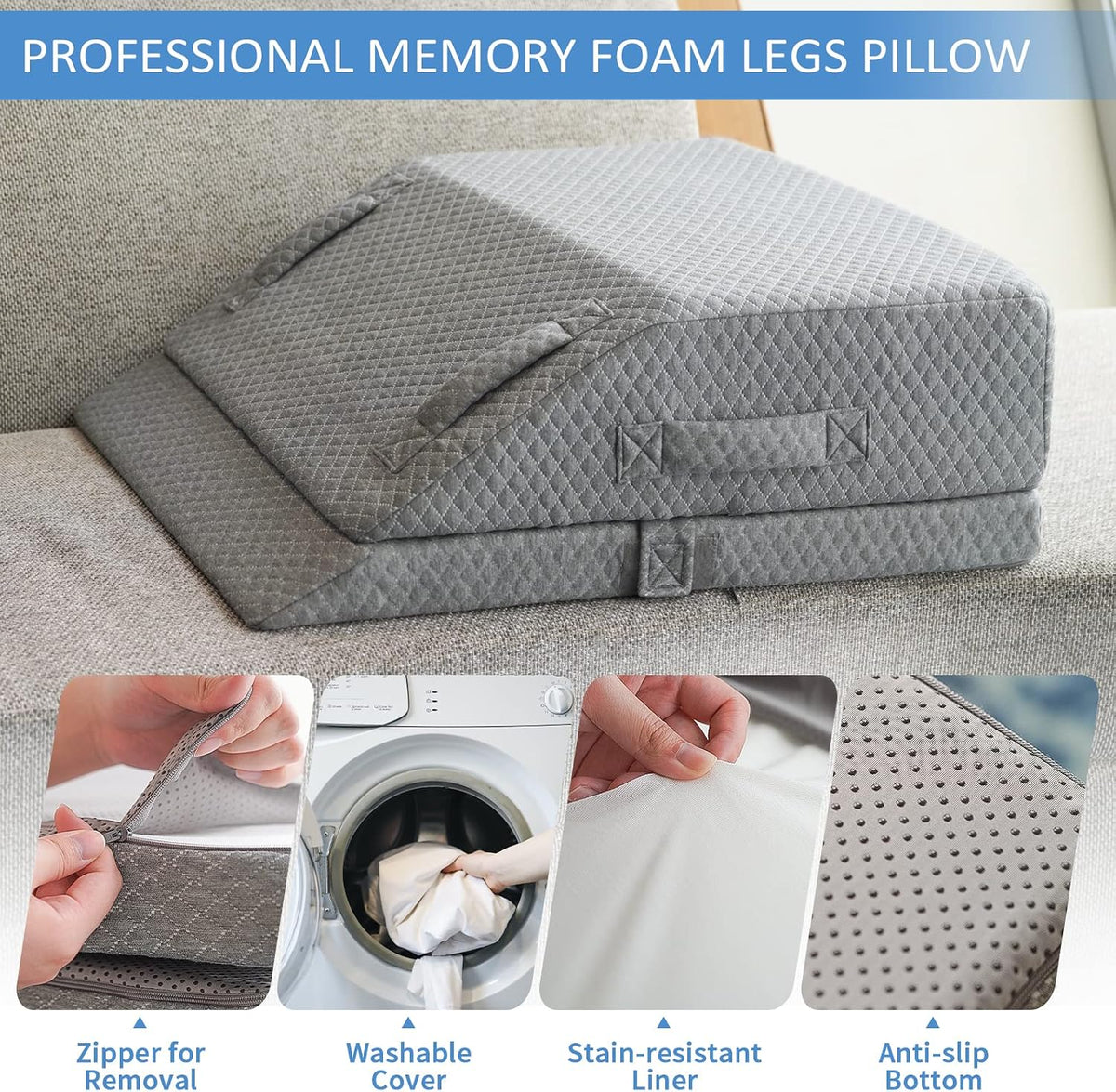 KingPavonini Adjustable Leg Elevation Pillows for Swelling & Pain Relief